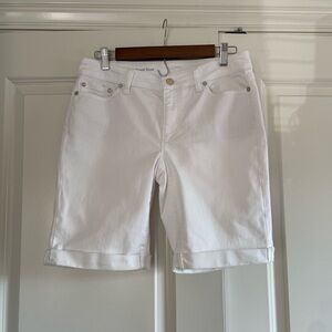 White Denim Talbots Girlfriend Shorts